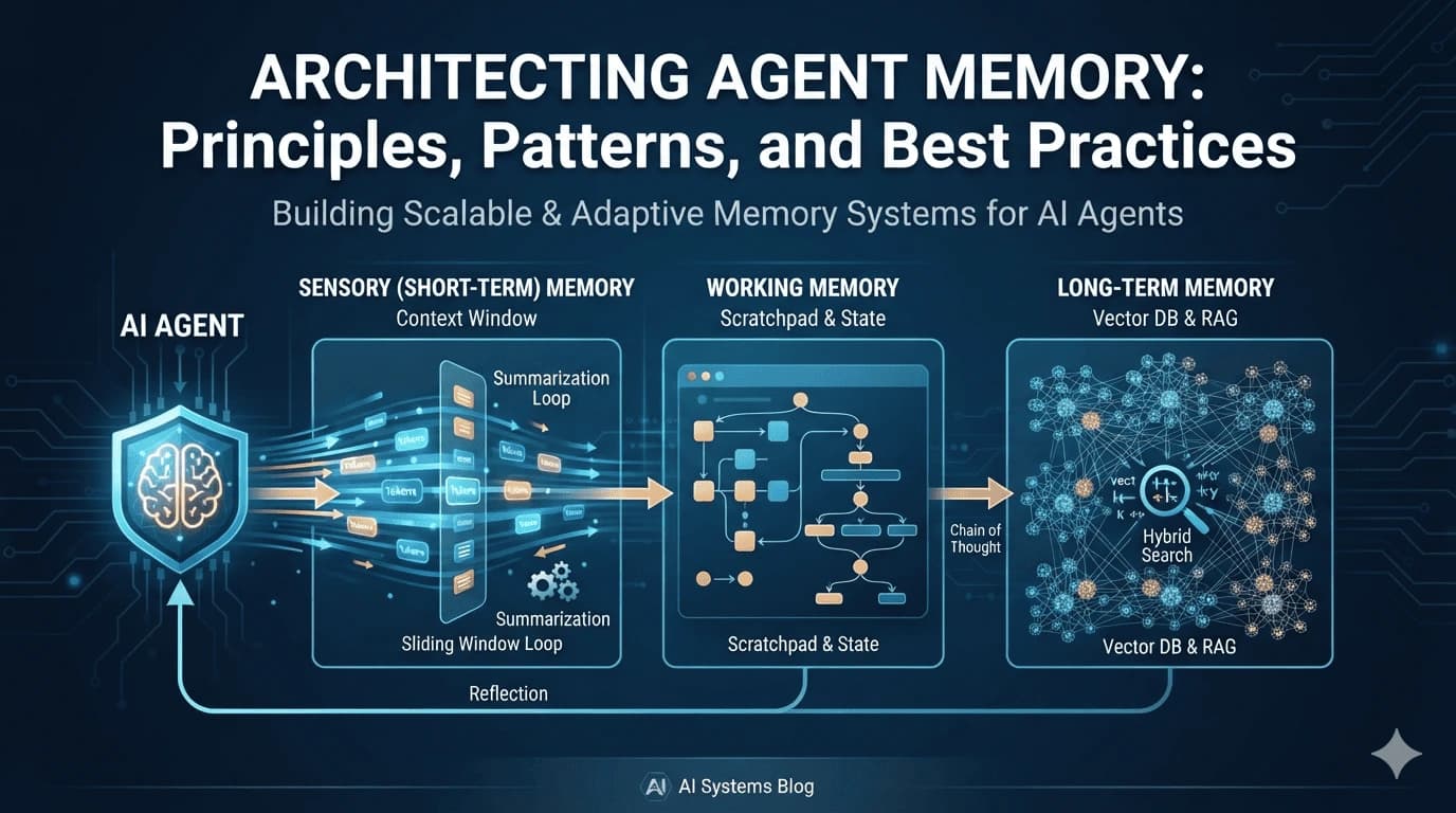 Architecting Agent Memory: Principles, Patterns, and Best Practices